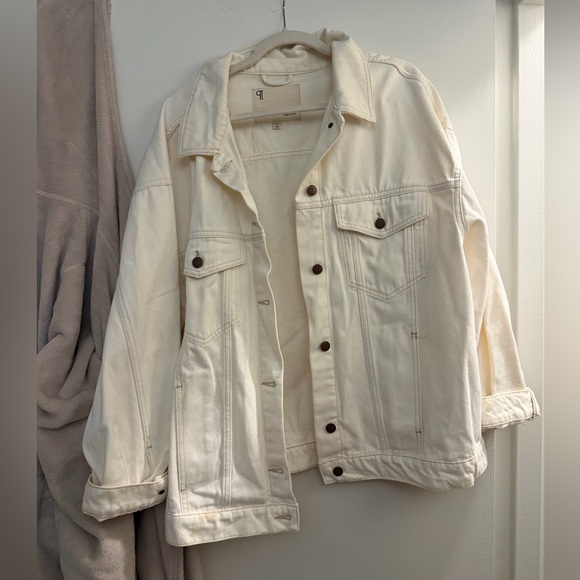 Pilcro Jackets & Blazers - Pilcro white denim jacket